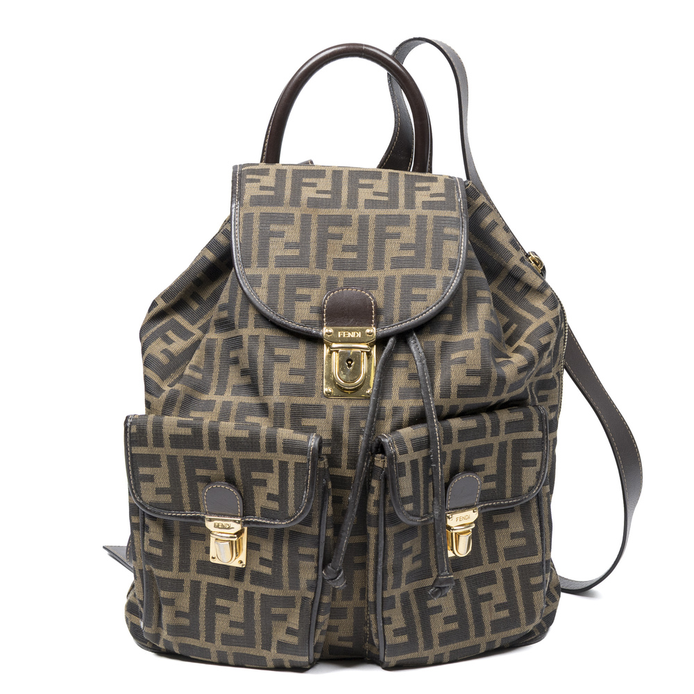 Fendi Flap Drawstring Backpack